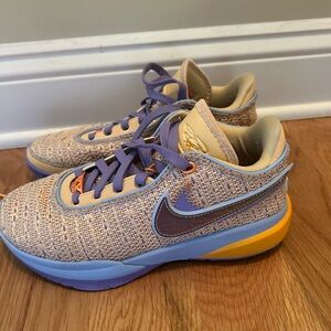 Nike Purple and Tan Sneakers